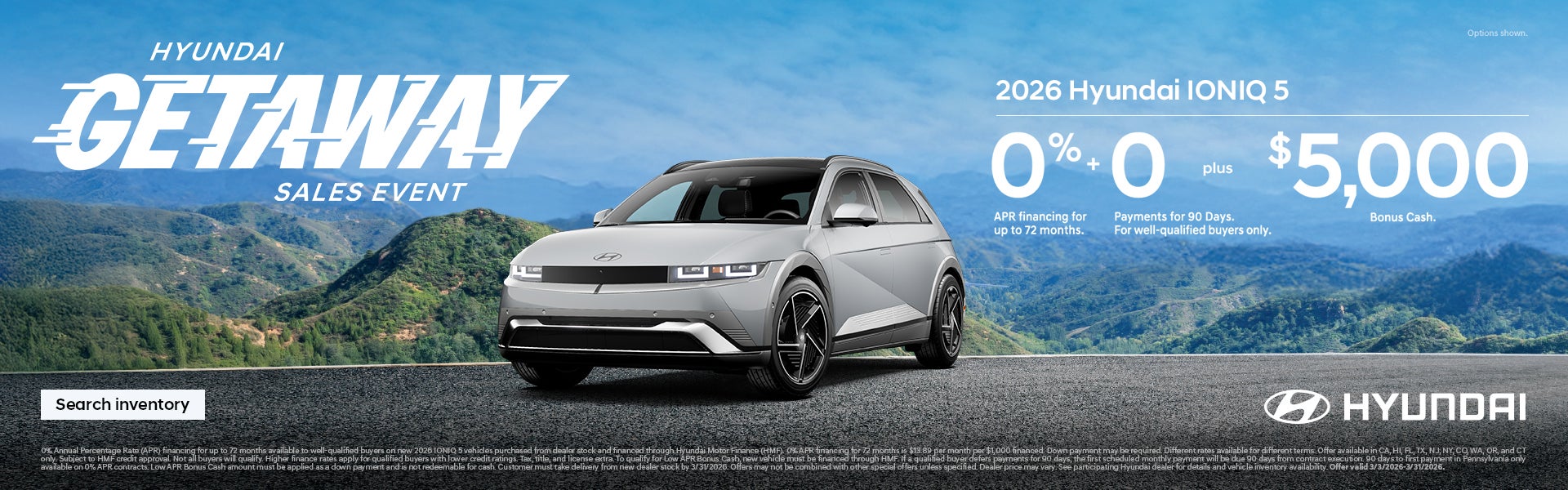 South Hyundai 2026 Getaway Sales Event Offer