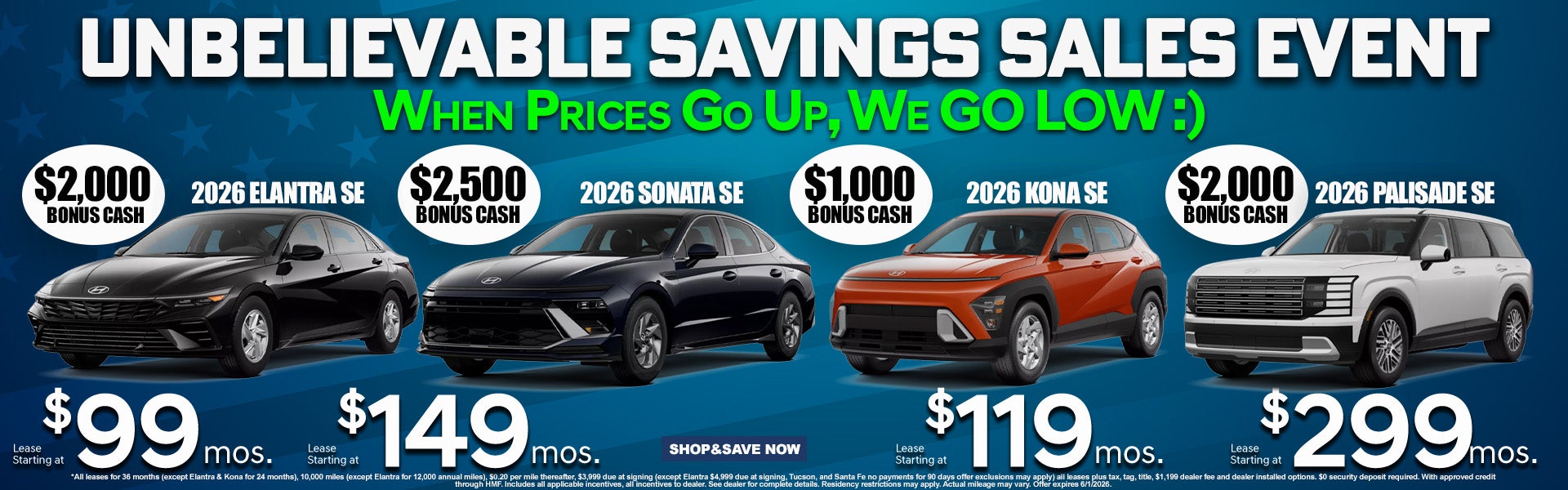 UNBELIEVABLE SAVINGS SALES EVENT